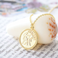 Coin Style Zodiac Astrology 925 Sterling Silver Necklace