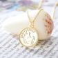 Coin Style Zodiac Astrology 925 Sterling Silver Necklace