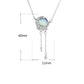 Natural Moonstone Star Y2K 925 Sterling Silver Necklace