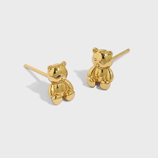 Mini Bear Studs 925 Sterling Silver Earrings