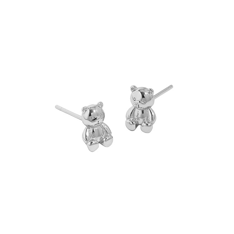 Mini Bear Studs 925 Sterling Silver Earrings