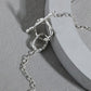 Simple OT Hollow Chain 925 Sterling Silver Choker Necklace