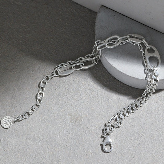 Vintage Pig Nose 925 Sterling Silver Link Bracelet