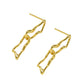 Modern Irregular Hollow Chain 925 Sterling Silver Dangling Earrings