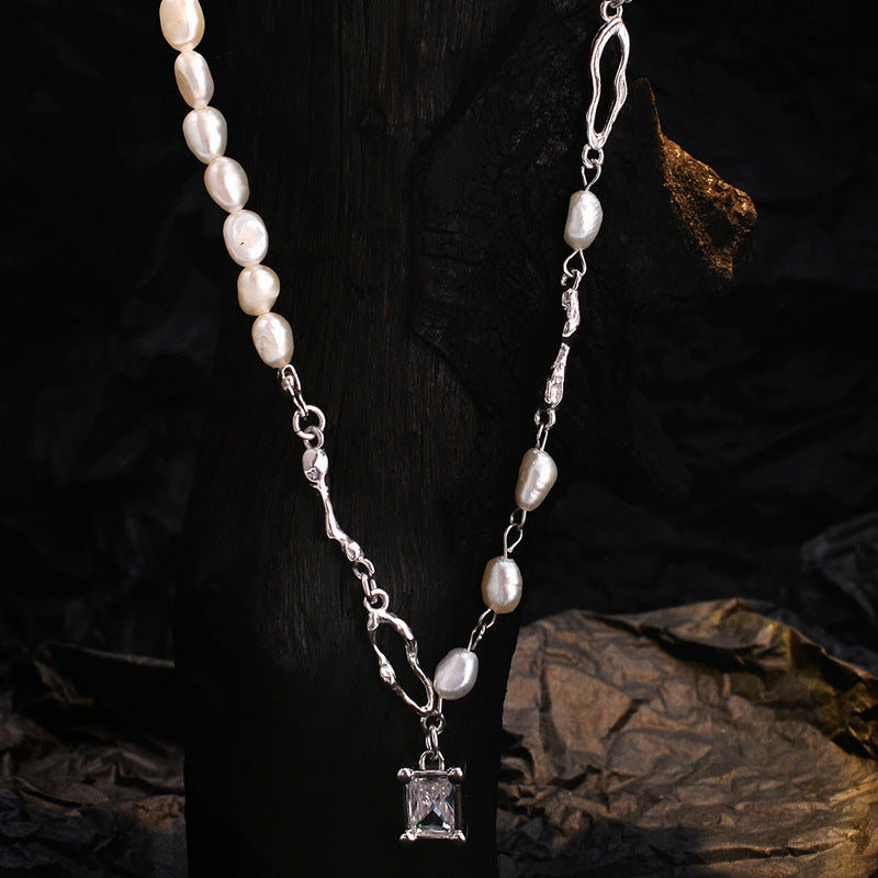 Y2K Natural Pearls Necklace 925 Sterling Silver