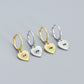 Fashion Green CZ Devil Eye Hearts 925 Sterling Silver Drop Dangling Earrings