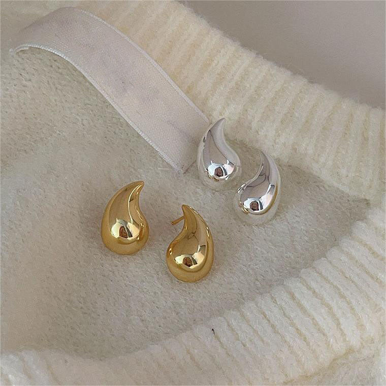 Water Drop Stud Earrings 925 Sterling Silver