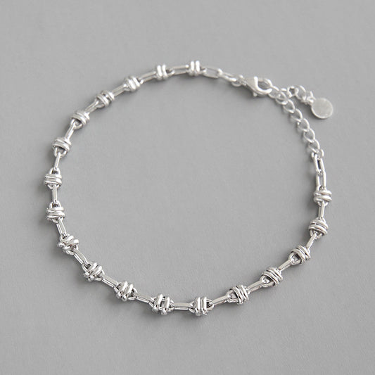 Knots Promise 925 Sterling Silver Link Bracelet