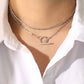 Simple TO Shape Chian 925 Sterling Silver Choker Necklace