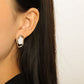 Irregular Hollow Epoxy 925 Sterling Silver Stud Earrings