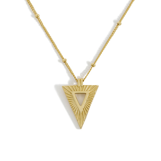 Statement Triangle Necklace 925 Sterling Silver